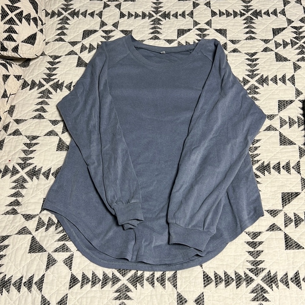 Blue tunic sweater